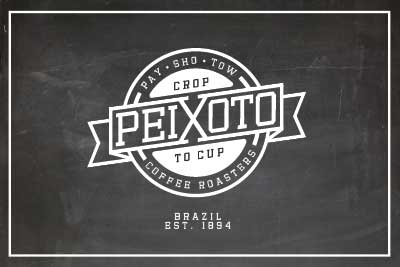 Chalkboard Logo - Peixoto Coffee Roasters